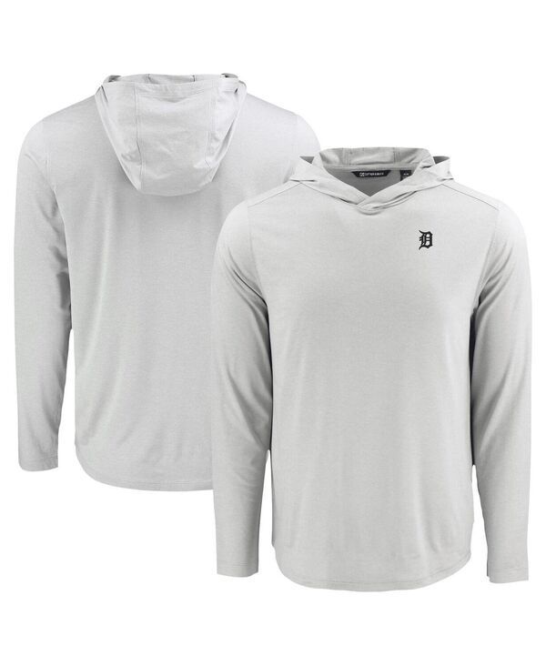 カッターアンドバック メンズ トップス Tシャツ パーカー Cutter Buck Mens Gray Detroitigers Coastlinepicomfort Eco Long Sleeve