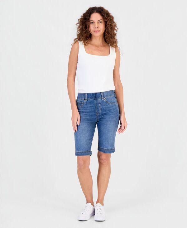 スタイルアンドコー レディース ボトムス ハーフパンツ・ショーツ プチ ショートパンツ Style Co Petite HighRise Shaping Bermuda Shortscout Wash