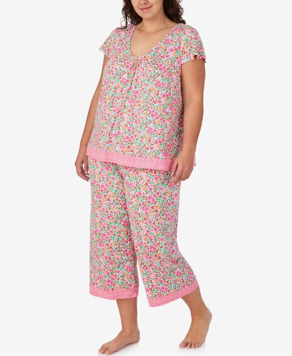 エレントレイシー レディース アンダーウェア ナイトウェア プラスサイズ パンツ クロップド Ellen Tracy Plusize Scoop Neck Top Cropped Pajama Pan