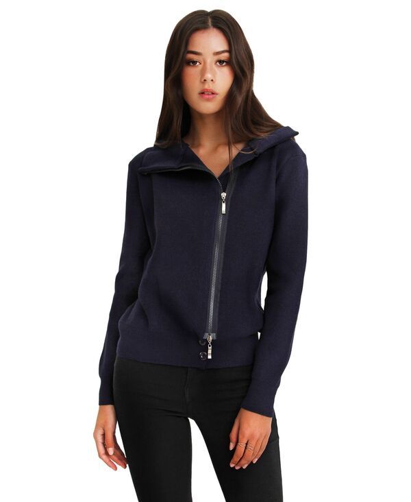 ベルアンドブルーム レディース アウター ニット・セーター Belle Bloom Womens Brothers Zip Front Jumper Navy ネイビー
