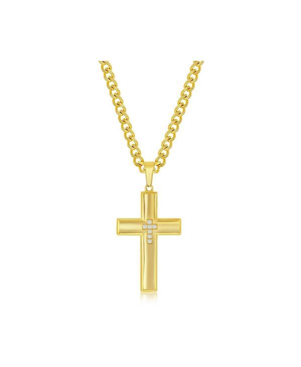 メタロ レディース アクセサリー ネックレス・チョーカー・ペンダントトップ Tシャツ レース Metallo Stainlessteel CZ Cross Necklace Gold ゴールド