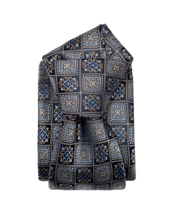 エリザベッタ メンズ アクセサリー ネクタイ トール シルク Elizabetta Big Tall De Sica Silk Jacquard Tie for Menavy and blue ネイビ
