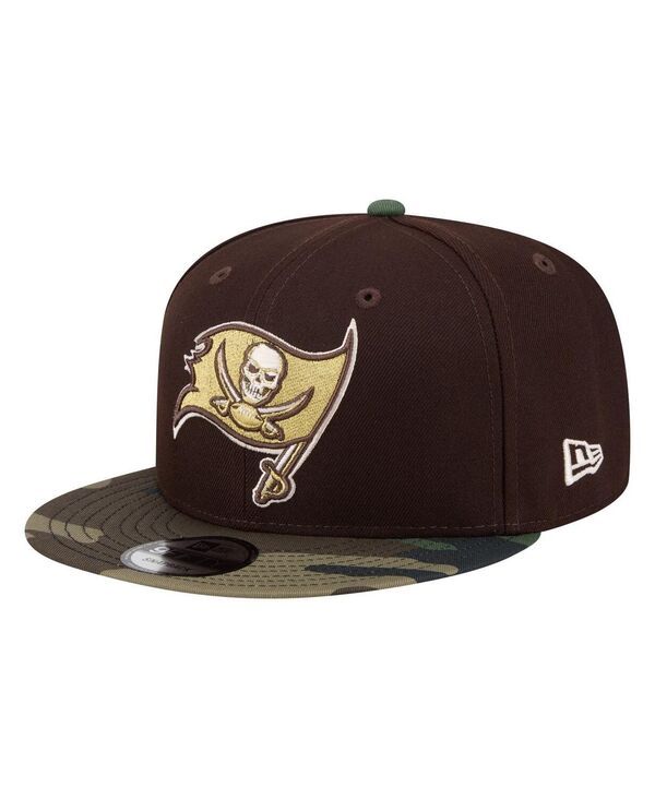 ニューエラ メンズ アクセサリー 帽子 New Era Mens Dark Brown Tampa Bay Buccaneers Burnt Wood Camo 9FIFTY Snapback Hat