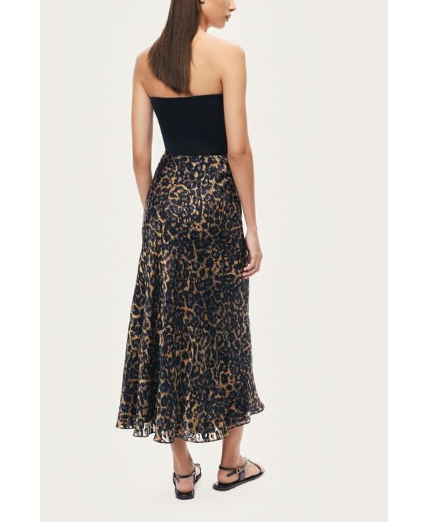 ノクチューン レディース ボトムスカート プリント ミディ NOCTURNE Womens Printed Leopard Midi Skirt Multicolo red マルチカラー