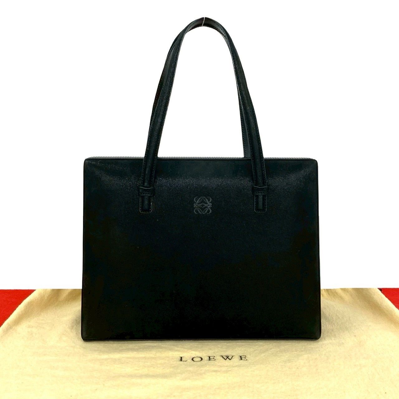 極 美品 保存袋付き LOEWE ロエベ ヴィンテージ アナグラム ロゴ