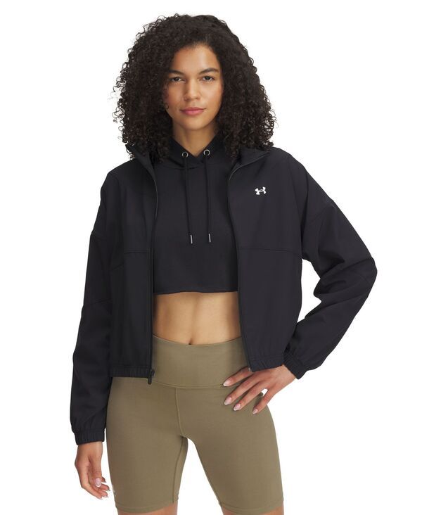 アンダーアーマー レディース アウター ジャケット・ブルゾン ロゴ Under Armour Womens Logo Rival Woven Jacket Black ブラック
