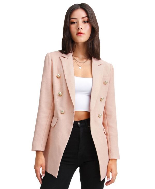ベルアンドブルーム レディース アウター ジャケット・ブルゾン ブレザー Belle Bloom Princess Polina Textu red Weave Blazer Blush ブラッシュ
