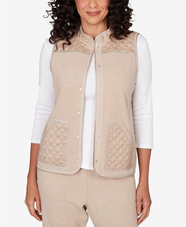 アルフレッド ダナー レディース トップス ベスト キルティング Alfredunner Womens Comfort Joy Quilted Snap Front Vest Fawn