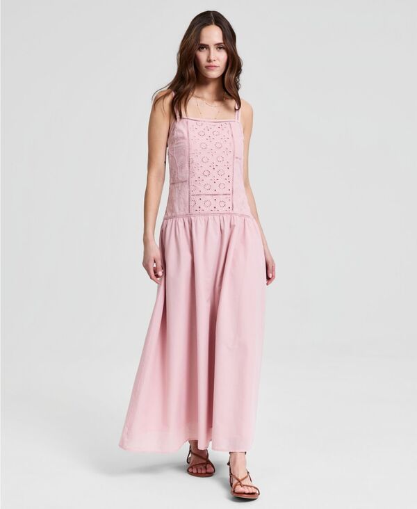アンドノウディス レディース トップス ワンピース 刺繍 マキシ And Now This Womens Embroide red Maxi Dress Faded Petal