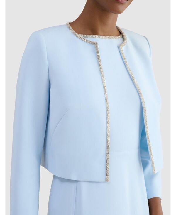 ホッブスロンドン レディース アウター ジャケット・ブルゾン Hobbs London Womens Beatrix Embellished Jacket Pale blue ブルー
