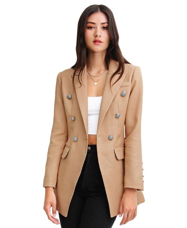 ベルアンドブルーム レディース アウター ジャケット・ブルゾン ブレザー Belle Bloom Princess Polina Textu red Weave Blazer Camel キャメル