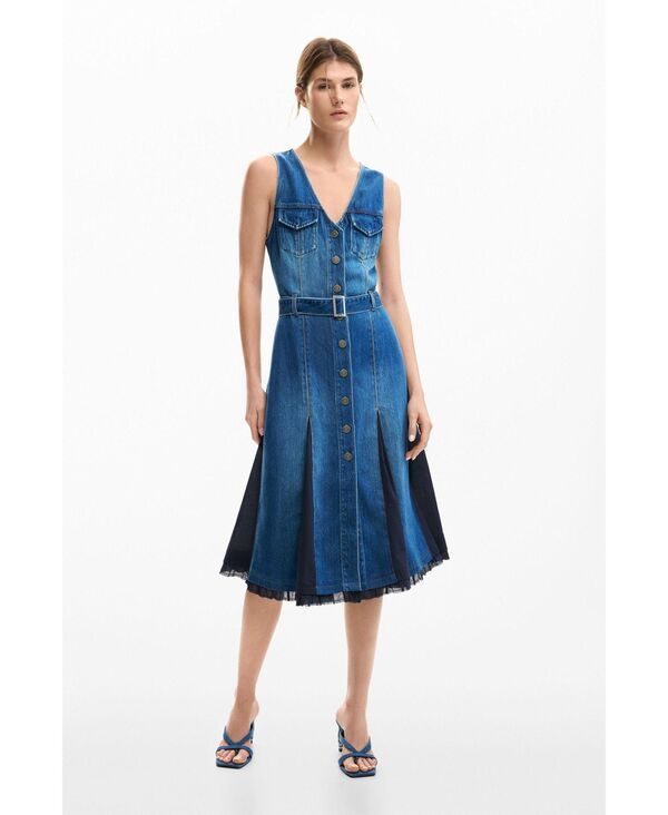 デジグアル レディース トップス ワンピース ミディ デニム Desigual Womens Denimidi dress Medium blue ブルー