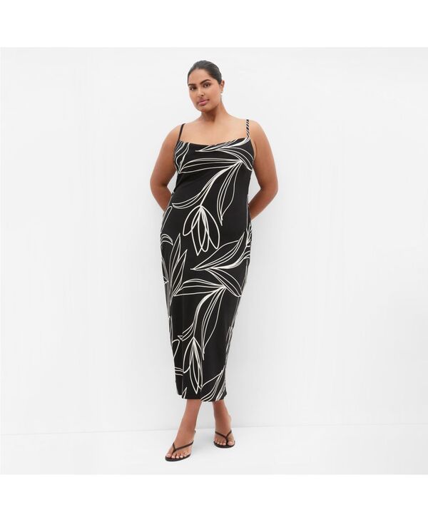 シティーシック レディース トップス ワンピース プリント CITY CHIC Womensadie Print Slip Dress Black bloom ブラック