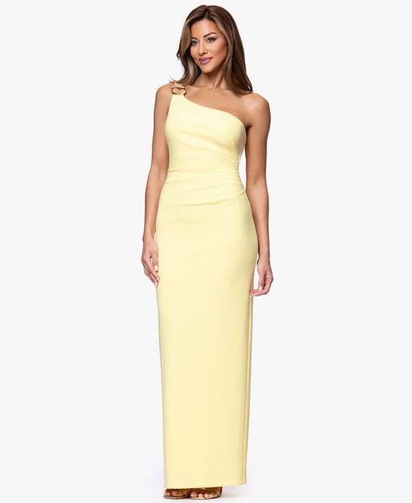 エスケープ レディース トップス ワンピース プチ ワンショルダー XSCAPEtite OneShoulder Ball Gown Yellow イエロー