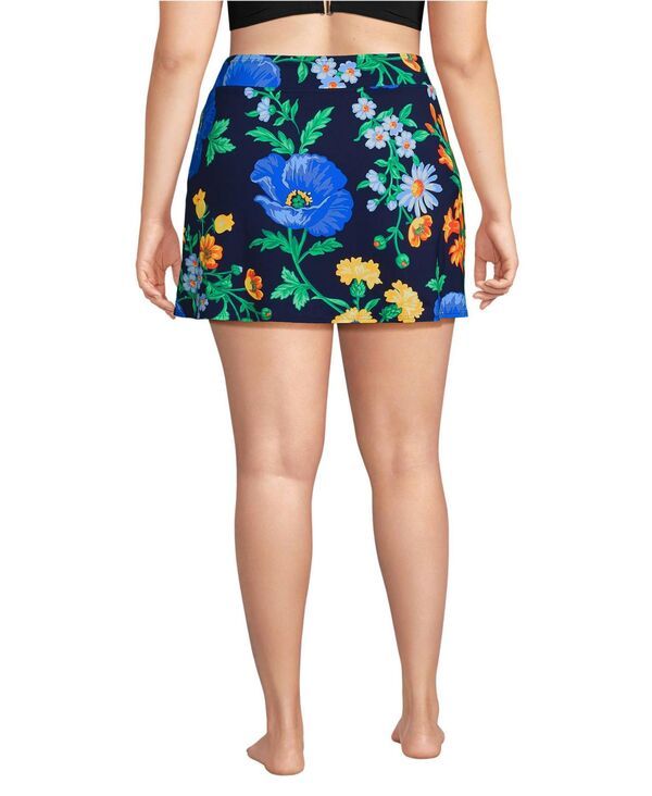 ランズエンド レディース ボトムスカート Lands End Womens Tummy Control Swim Skirt Navyexploded poppy floral ネイビー