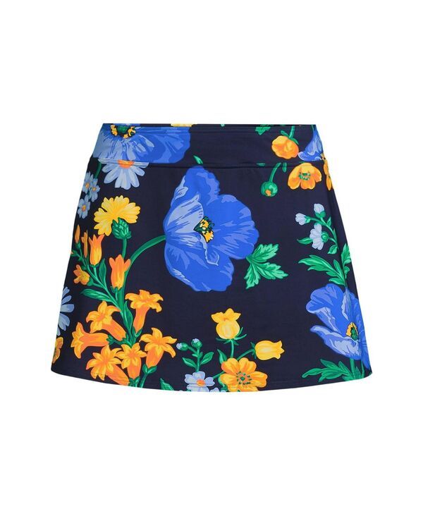 ランズエンド レディース ボトムスカート Lands End Womens Tummy Control Swim Skirt Navyexploded poppy floral ネイビー