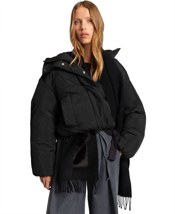 ヒューゴボス レディース アウター ジャケット・ブルゾン Hugo Boss by Womens Crinkle Fabric RegularFit Jacket Black ブラック