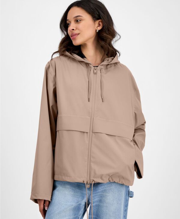 レインズ レディース アウター ジャケット・ブルゾン Rains Womens ZipFront Hoodedrawstring Jacket Beige ベージュ