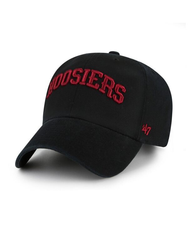 47 ブランド メンズ アクセサリー 帽子 47 Brand Mens Black Indiana Hoosiers Clean Up Adjustable Hat Black ブラック