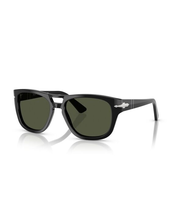 ペルソル レディース アクセサリー サングラス・アイウェア Persol Unisex Square Sunglasses PO3366S Black ブラック