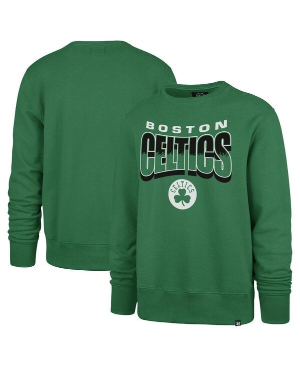 47 ブランド メンズ アウター パーカー・スウェット クルーネック シャツ 47 Brand Mens and Womens Kelly Green Boston Celtics Brush By