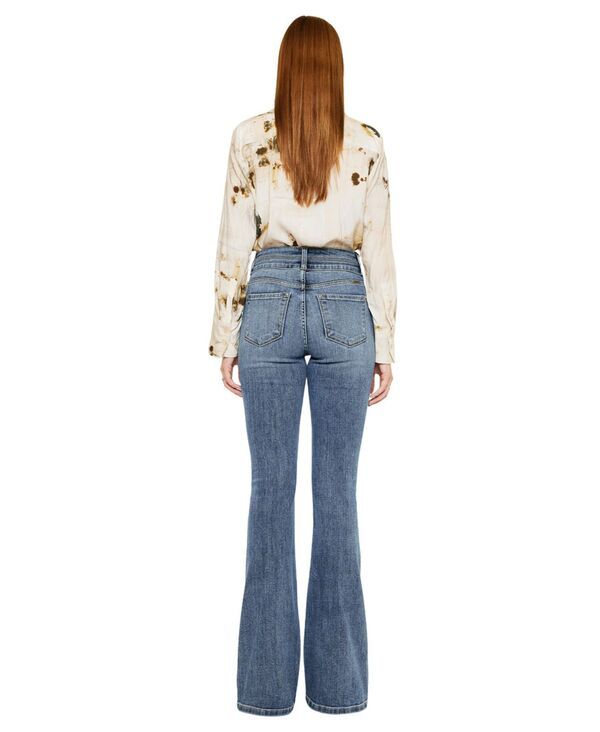 カンクン レディース シューズ ブーツ・レインブーツカット ジーンズ KanCan Womens Raven High Rise Skinny Bootcut Jeans Dark wash