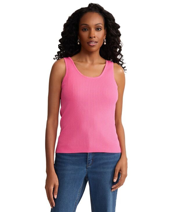 ジョーンズニューヨーク レディース トップス タンクトップ Jones New York Womenscoop Neck Tank Top Dutch Pink ピンク