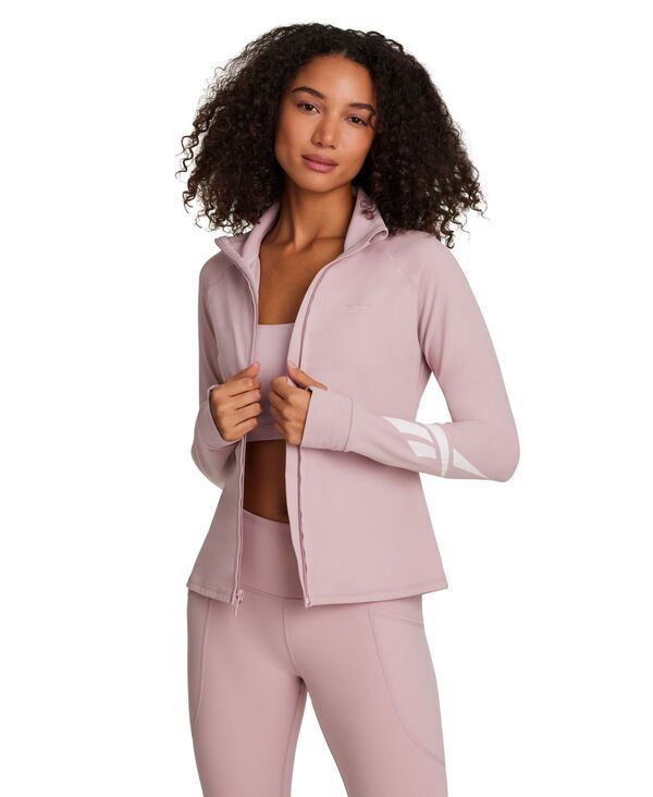 リーボック レディース アウター ジャケット・ブルゾン 長袖 Reebok Womens LongSleeve SlimFit Zipper Jacket Muted Mauve