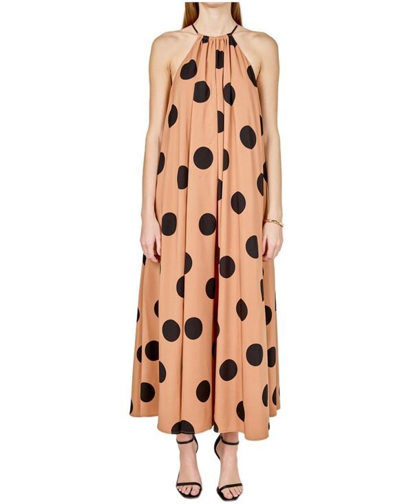 エンドレスローズ レディース トップス ワンピース ドット柄 ドット マキシ ホルター endless rose Womens Polka Dot Halter Neck Maxi Dress Bro