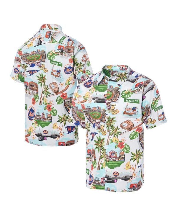 レインスプーナー メンズ トップス シャツ ダウン Reyn Spooner Mens White New York Metscenic TriBlend ButtonDown Shirt White