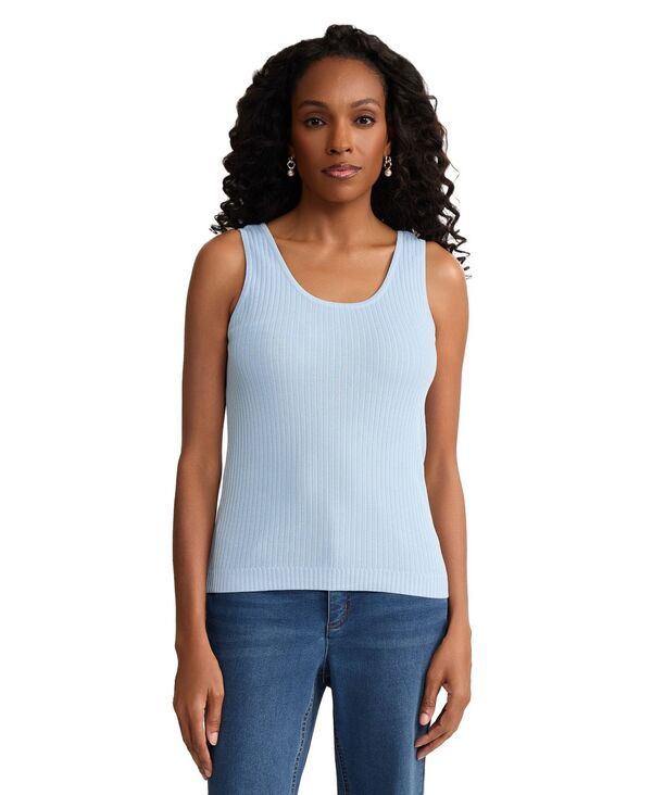 ジョーンズニューヨーク レディース トップス タンクトップ Jones New York Womenscoop Neck Tank Top Breeze Blu