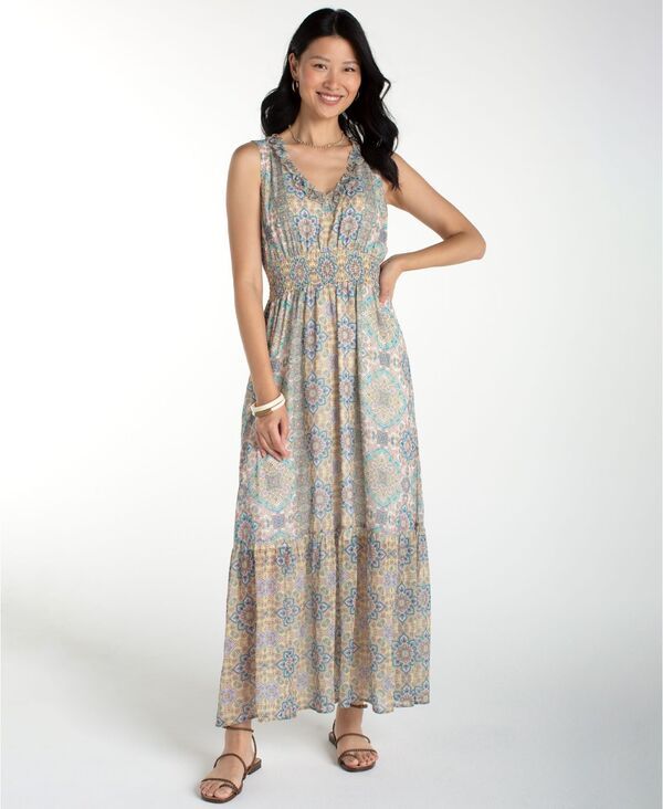 リヴァプール ロサンゼルス レディース トップス ワンピース シャーリング マキシ Liverpoolos Angeles Womensmocked Waist Maxi Dress Citron M