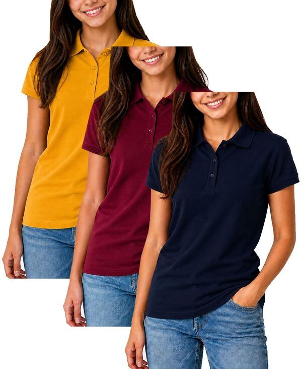ギャラクシーバイハルビック レディース トップス ポロシャツ Galaxy By Harvic Womenshort Sleeve School Uniform Pique Polo Shirt3 P