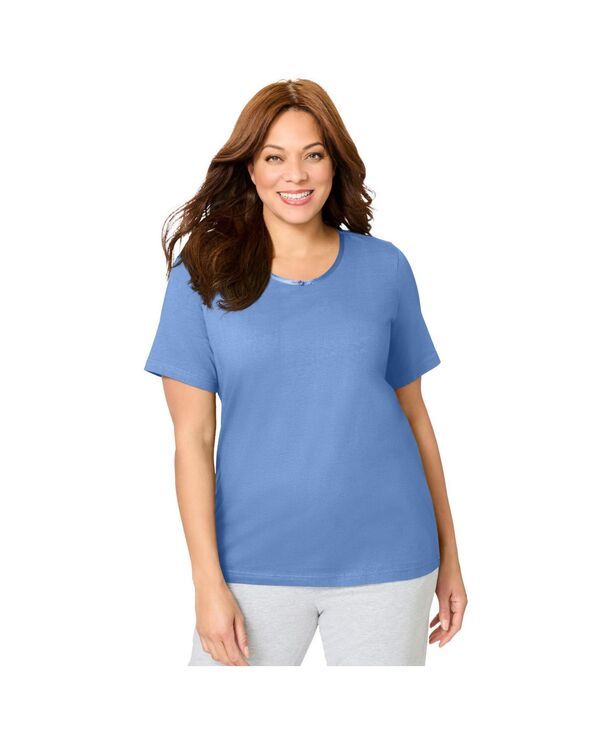 ドリームスアンドコー レディース アンダーウェア ナイトウェア Tシャツ Dreams Co Womens Dreams and Co Sleep Tee French blue ブルー
