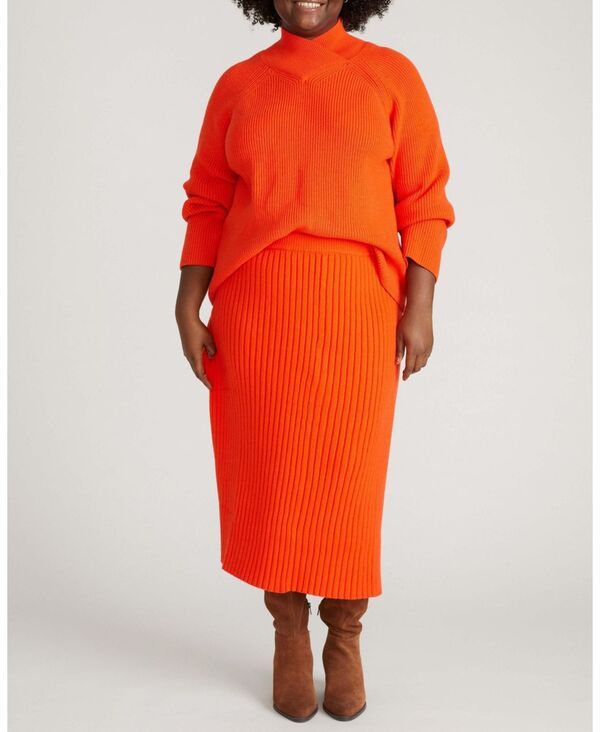 ユニバーサル スタンダード レディース ボトムスカート プラスサイズ セーター Universal Standard Plusize Risa Sweater Skirt Poppy