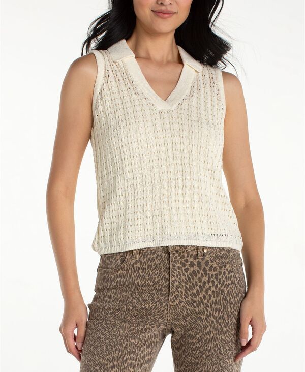 リヴァプール ロサンゼルス レディース アウター ニット・セーター ノースリーブ Liverpoolos Angeles Womensleeveless Johnny Collar Sweater C