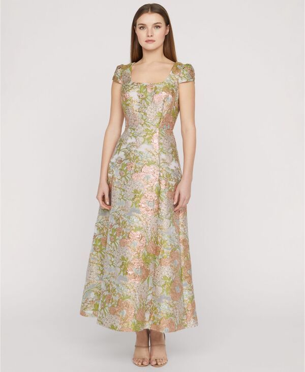 ジェイエスコレクションズ レディース トップス ワンピース アンクル JS Collections Womens Ruthanne TulipPetalSleeve Ankle Gown Medium