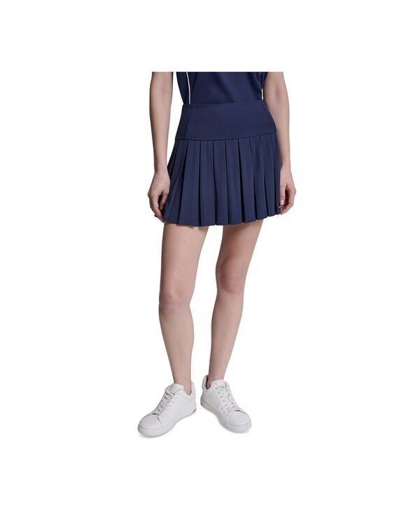 ダナ キャラン ニューヨーク レディース ボトムスカート プリーツ DKNY Womens Court Pique Pleated Tenniskort Peacoat