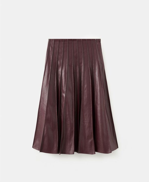 マンゴ レディース ボトムスカート レザー MANGO Womens FauxLeather Godet Skirt Maroon マルーン