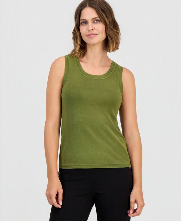 アンクライン レディース トップス タンクトップ Anne Klein Womenscoop Neck Tank Top Bay Leaf