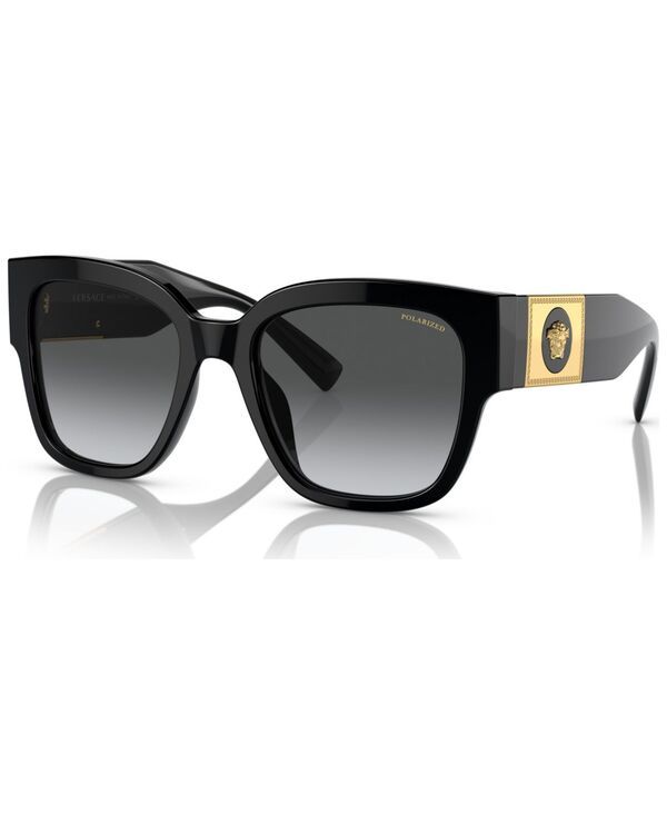 ヴェルサーチ レディース アクセサリー サングラス・アイウェア Versace Womens Polarized Sunglasses VE4437U Black ブラック