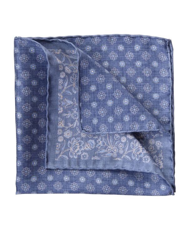 エリザベッタ メンズ アクセサリー ネクタイ シルク Elizabetta Mens Pascal Double Sided Silk Pocket Square for Men Blue ブルー
