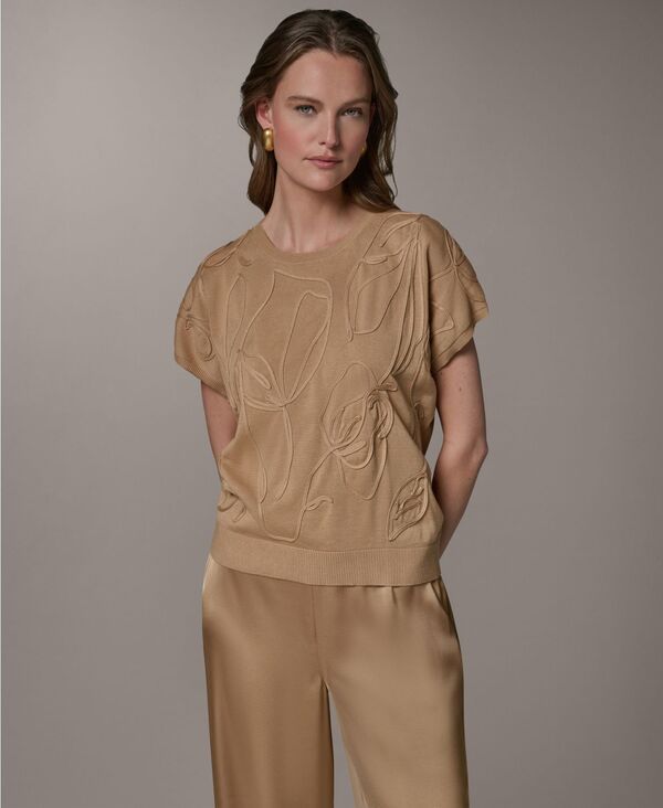 ダナ キャラン ニューヨーク レディース アウター ニット・セーター クルーネック 半袖 コットン Donna Karanew York WomenshortSleeve Crewneck Cotto