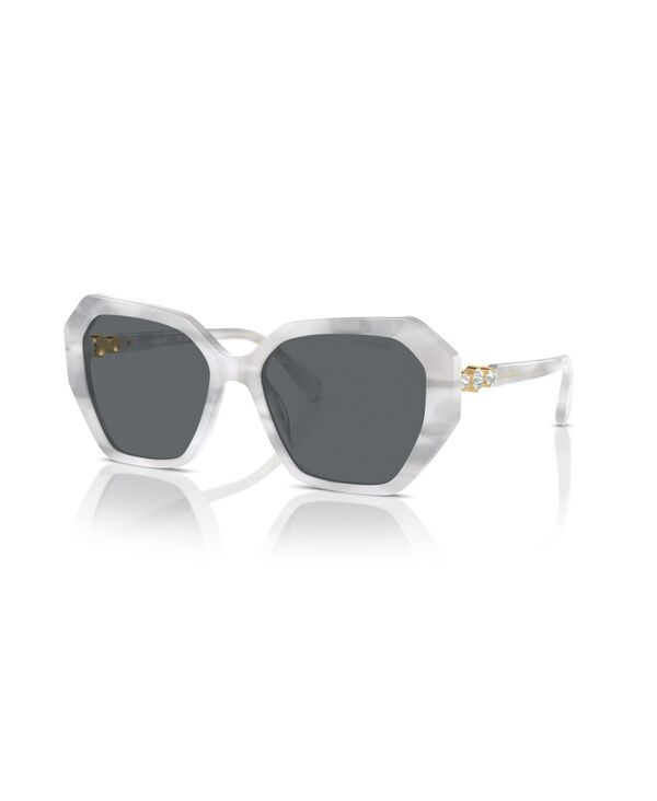 スワロフスキー レディース アクセサリー サングラス・アイウェア Swarovski Womens Geometric SunglassesK6017 White ホワイト