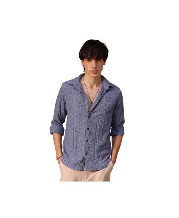 キャンパスストラ メンズ トップス シャツ Campusutra Menstone Blue AztecTextu red Shirt Blue ブルー