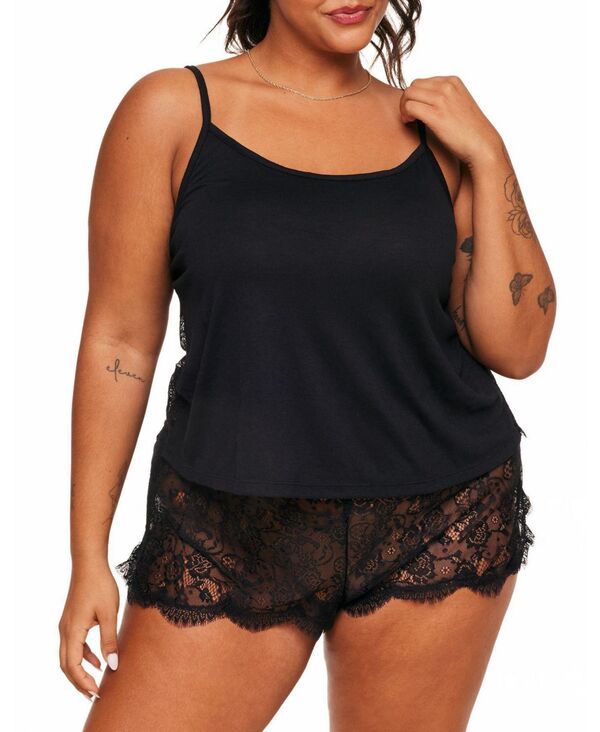 アドアミー レディース アンダーウェア ナイトウェア プラスサイズ ショートパンツ Adore Me Plusize Regin Cami Shortset Lingerie Black ブラック