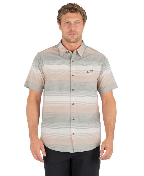 ハーレー メンズ トップス シャツ 半袖 Hurley Mens Lido Stripe ShortSleeve Shirt Great White ホワイト