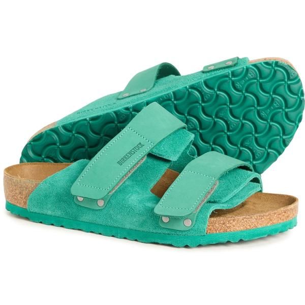 ビルケンシュトック メンズ シューズ サンダル レザー Birkenstock Made in Germany Uji Sandals Leather For Men Digital Green グリ