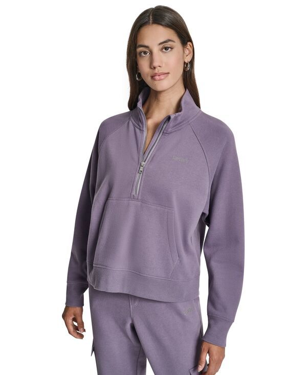 ダナ キャラン ニューヨーク レディース アウター パーカー・スウェット シャツ ロゴ DKNY WomenstuddedLogo HalfZip Sweatshirt Vesper