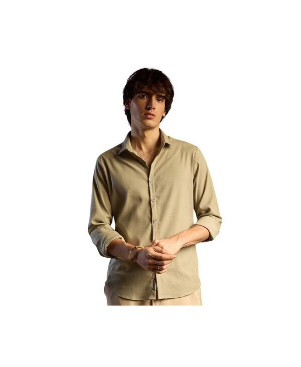 キャンパスストラ メンズ トップス シャツ Campusutra Mensolid Seersucker Shirt Green グリーン
